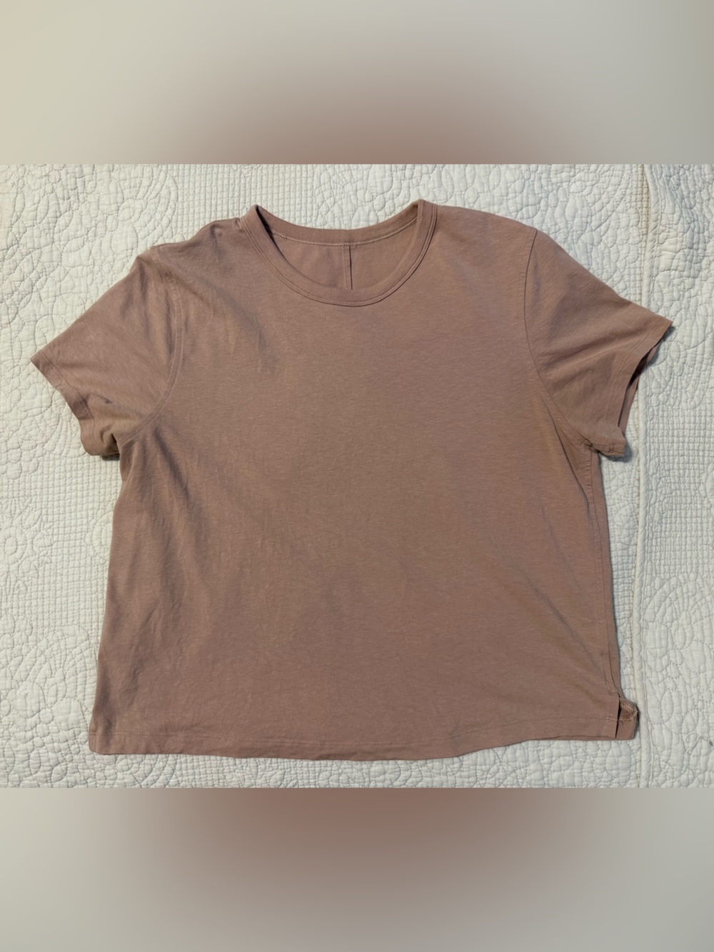 Lululemon Classic Blend T-Shirt, Pink Clay, Size 8